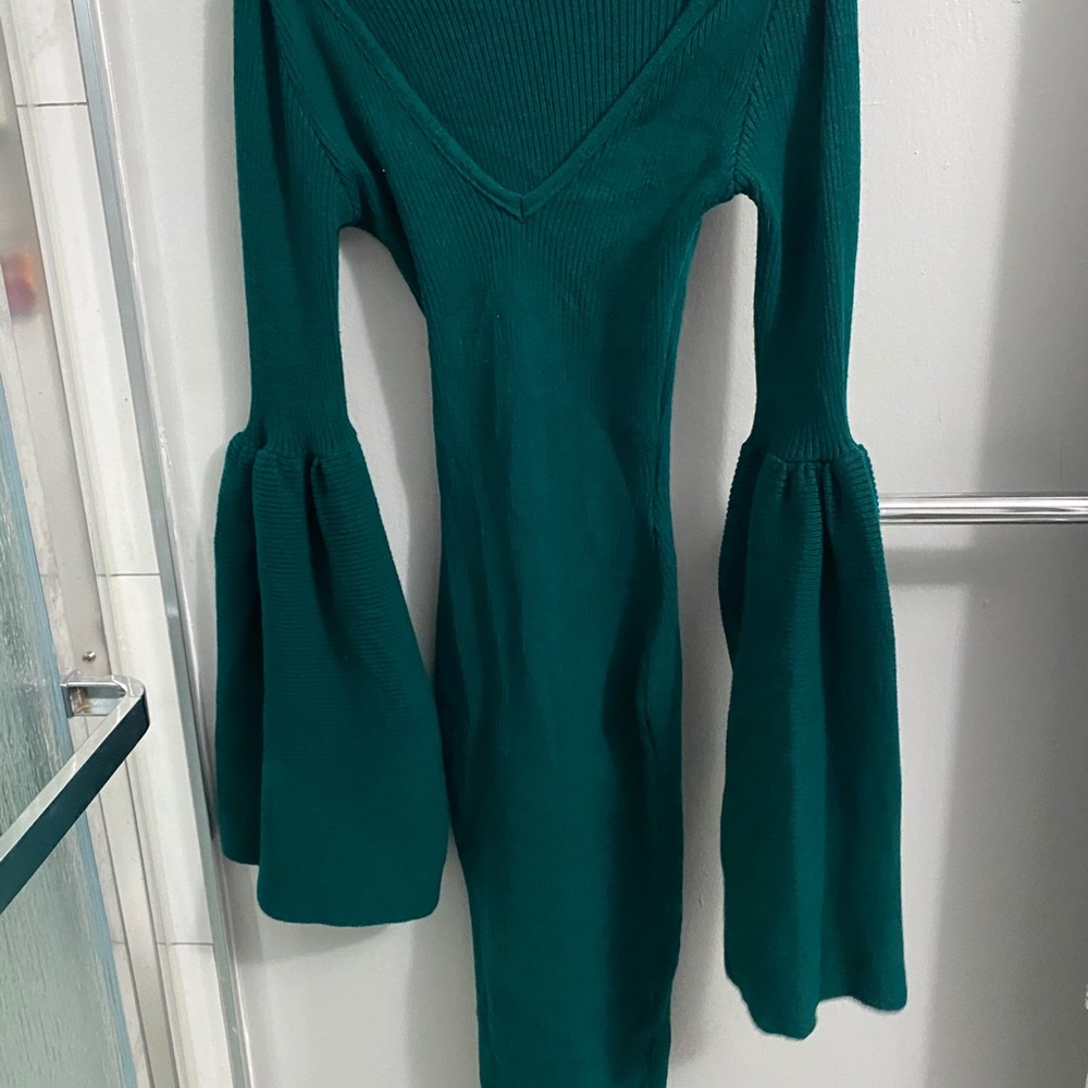 Green tight dress